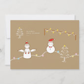 Carte de vacances de Noël à plat (Devant)