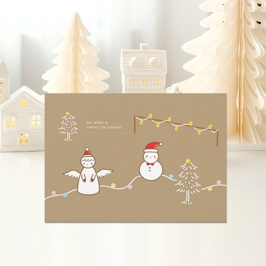 Carte de vacances de Noël à plat