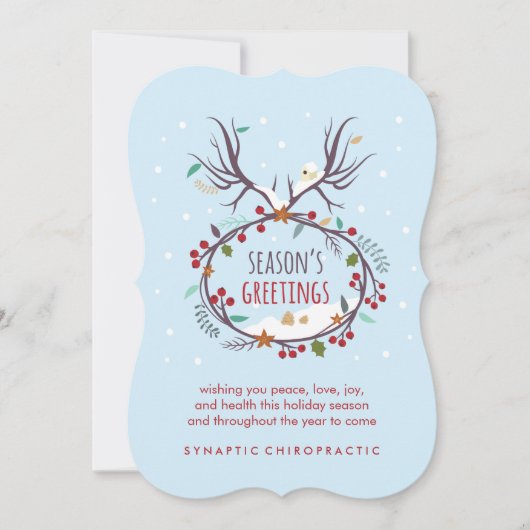 Carte de vacances de Noël à plat Chiropratique (Devant)