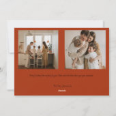 Carte de vacances de Noël à vélo (Dos)