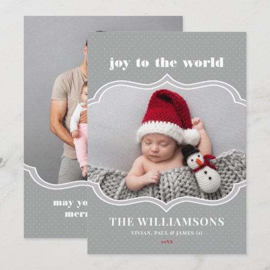 Carte de vacances de Noël adaptée (Devant / Derrière)