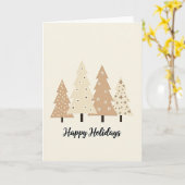 Carte de vacances de Noël arbre de Noël (Fleur jaune)