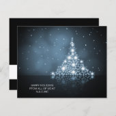 Carte de vacances de Noël Arbre de Noël Budget Sta (Devant / Derrière)