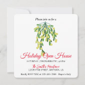 Carte de vacances de Noël au gui de Noël (Devant)