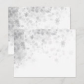 Carte de vacances de Noël aux flocons de neige de  (Devant / Derrière)