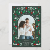 Carte de vacances de Noël avec arche florale pour  (Devant)
