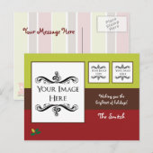 Carte de vacances de Noël avec votre photo (Devant / Derrière)