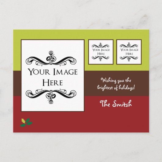 Carte de vacances de Noël avec votre photo (Devant)