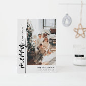 Carte de vacances de Noël Black Script moderne