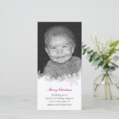 Carte de vacances de Noël blanc (Debout devant)