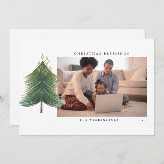 Carte de vacances de Noël Buffalo Plaid (Devant / Derrière)