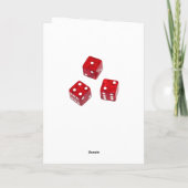 Carte de vacances de Noël Bunco (Dos)