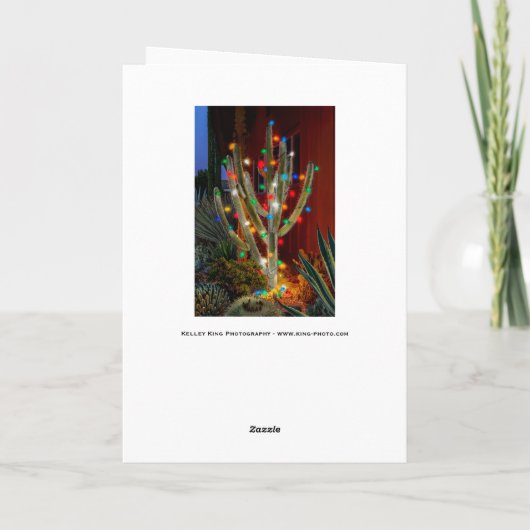 Carte de vacances de Noël Cactus (Dos)