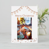 Carte de vacances de Noël, carte de vacances de Fo (Debout devant)