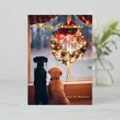 Carte de vacances de Noël, carte de vacances de Fo (Debout devant)
