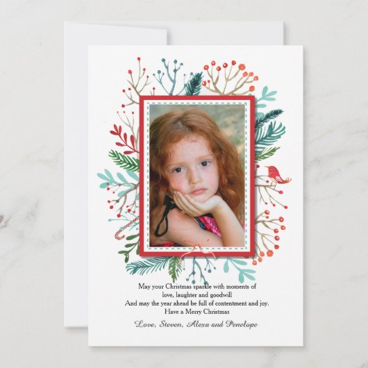 Carte de vacances de Noël Cheer Photo (Devant)