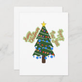Carte de vacances de Noël Christmas Tree Flat (Devant / Derrière)