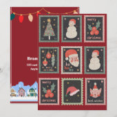 Carte de vacances de Noël classique (Devant / Derrière)