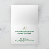 Carte de vacances de Noël Coastal Pines Holiday Se (Intérieur)