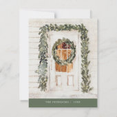 Carte de vacances de Noël Cosy Wreath non photo (Dos)