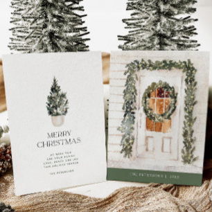 Carte de vacances de Noël Cosy Wreath non photo