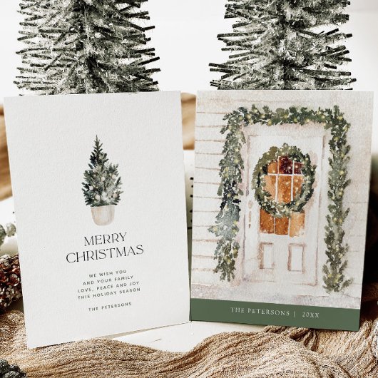 Carte de vacances de Noël Cosy Wreath non photo