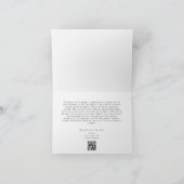Carte de vacances de Noël Couronne QR Code Entrepr (Intérieur)