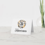 Carte de vacances de Noël Couronne QR Code Entrepr (Devant)