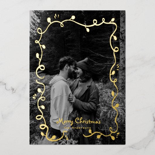 Carte de vacances de Noël croquée (Recto)