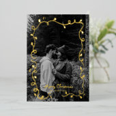 Carte de vacances de Noël croquée (Debout devant)