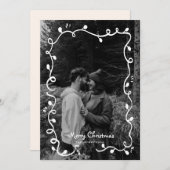 Carte de vacances de Noël croquée (Devant / Derrière)