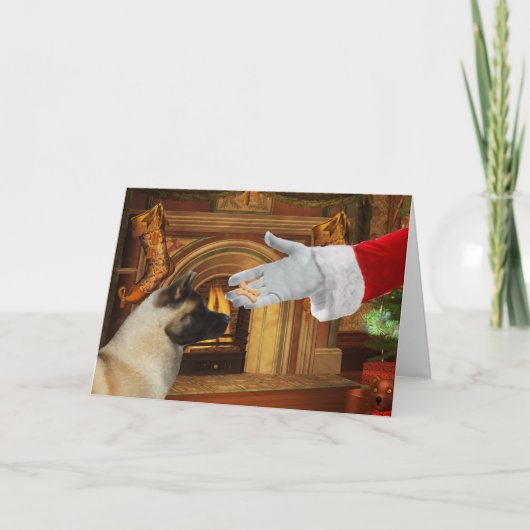 Carte de vacances de Noël d'Akita (Devant)