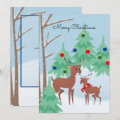 Carte de vacances de Noël dans les bois (Devant / Derrière)