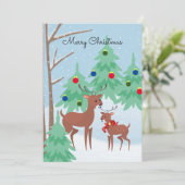 Carte de vacances de Noël dans les bois (Debout devant)