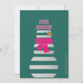 Carte de vacances de Noël de bonhomme de neige ros (Devant)