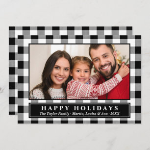 Carte de vacances de Noël de Buffalo Noir