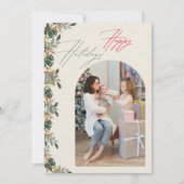 Carte de vacances de Noël de famille à l'arche min (Devant)