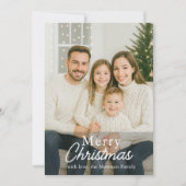 Carte de vacances de Noël de famille moderne (Devant)