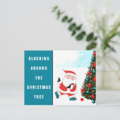 Carte de vacances de Noël de football (Debout devant)