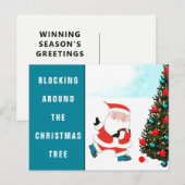 Carte de vacances de Noël de football (Devant / Derrière)