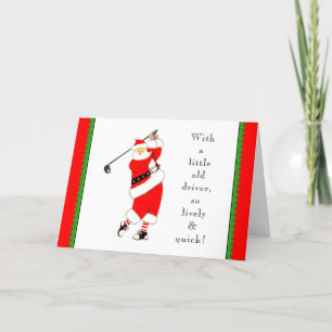 Carte de vacances de Noël de golf