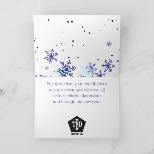 Carte de vacances de Noël de la diversité des snow (Intérieur)