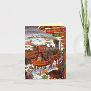 Carte de vacances de Noël de la gare de la Vallée 