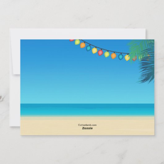 Carte de vacances de Noël de plage (Dos)