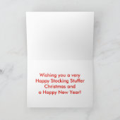 Carte de vacances de Noël de singe de chaussette (Intérieur)