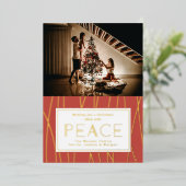 Carte de vacances de Noël Deco Peace Foil (Debout devant)