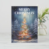 Carte de vacances de Noël décorée (Debout devant)