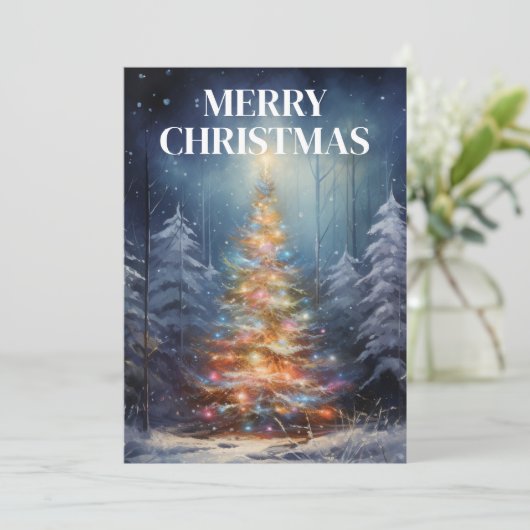 Carte de vacances de Noël décorée (Debout devant)