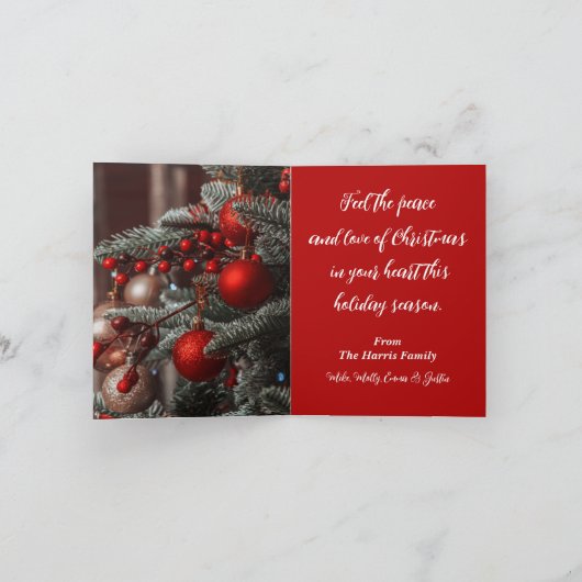 Carte de vacances de Noël décorée (Intérieur)