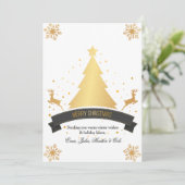 Carte de vacances de Noël doré (Debout devant)